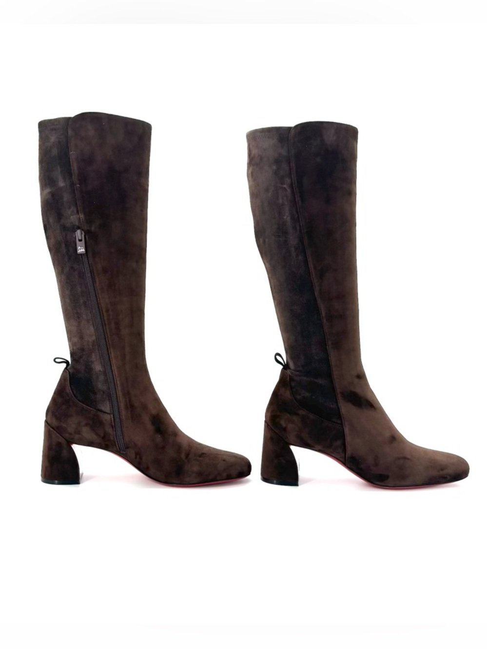 Christian Louboutin Jane Botta 55 Cosme Brown Suede Knee High Boots 40.5 - Picture 5 of 9